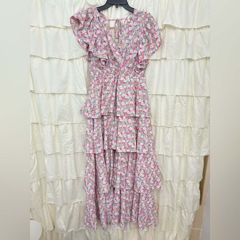 Floral Ruffle Maxi Dress